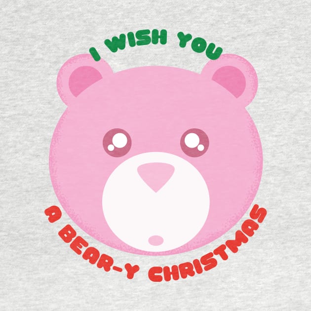 Christmas Teddy Bears I Wish You a Bear-y Christmas Cute Festive Gift for Teddy Bear Lovers by nathalieaynie